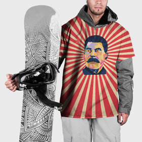 Накидка на куртку 3D с принтом Сталин полигональный в Тюмени, 100% полиэстер |  | Тематика изображения на принте: 