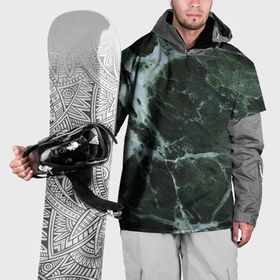 Накидка на куртку 3D с принтом Зеленый мраморный узор , 100% полиэстер |  | Тематика изображения на принте: 