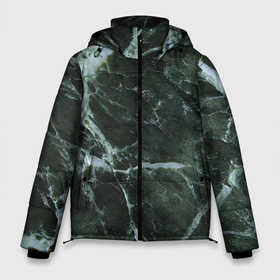 Мужская зимняя куртка 3D с принтом Зеленый мраморный узор в Новосибирске, верх — 100% полиэстер; подкладка — 100% полиэстер; утеплитель — 100% полиэстер | длина ниже бедра, свободный силуэт Оверсайз. Есть воротник-стойка, отстегивающийся капюшон и ветрозащитная планка. 

Боковые карманы с листочкой на кнопках и внутренний карман на молнии. | Тематика изображения на принте: 