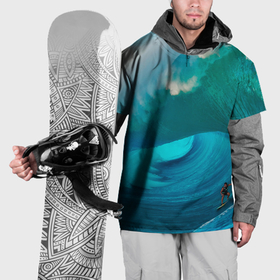 Накидка на куртку 3D с принтом Волна для сёрфинга в Екатеринбурге, 100% полиэстер |  | 