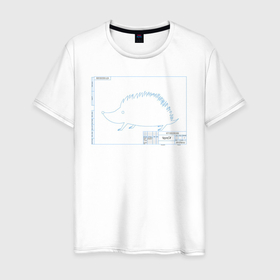 Мужская футболка хлопок с принтом ЧертЁЖ: С П в Санкт-Петербурге, 100% хлопок | прямой крой, круглый вырез горловины, длина до линии бедер, слегка спущенное плечо. | 
