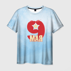 Мужская футболка 3D с принтом 9 Мая праздник победы в Новосибирске, 100% полиэфир | прямой крой, круглый вырез горловины, длина до линии бедер | 