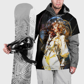 Накидка на куртку 3D с принтом Космическая принцесса в Новосибирске, 100% полиэстер |  | Тематика изображения на принте: 