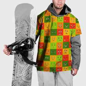 Накидка на куртку 3D с принтом Emotional little men в Екатеринбурге, 100% полиэстер |  | Тематика изображения на принте: 