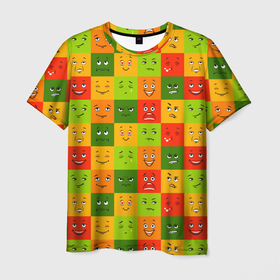 Мужская футболка 3D с принтом Emotional little men в Курске, 100% полиэфир | прямой крой, круглый вырез горловины, длина до линии бедер | 