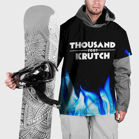 Накидка на куртку 3D с принтом Thousand Foot Krutch blue fire в Курске, 100% полиэстер |  | Тематика изображения на принте: 