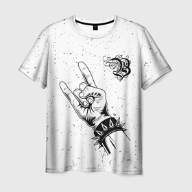Мужская футболка 3D с принтом Burzum и рок символ в Новосибирске, 100% полиэфир | прямой крой, круглый вырез горловины, длина до линии бедер | 
