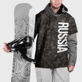 Накидка на куртку 3D с принтом Россия на фоне узора медного цвета , 100% полиэстер |  | 