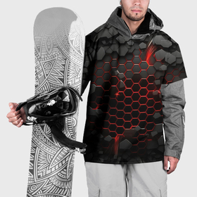 Накидка на куртку 3D с принтом Взрыв объемных плит , 100% полиэстер |  | Тематика изображения на принте: 