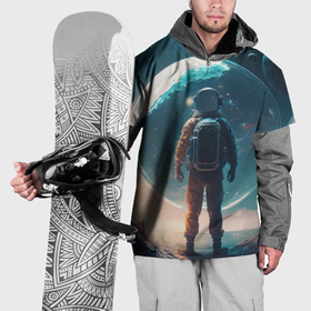 Накидка на куртку 3D с принтом Космонавт без головы на другой планете в Петрозаводске, 100% полиэстер |  | 