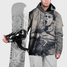 Накидка на куртку 3D с принтом Криштиану Роналду арт в Новосибирске, 100% полиэстер |  | Тематика изображения на принте: 