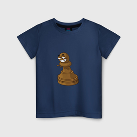 Детская футболка хлопок с принтом Пешка власти в Курске, 100% хлопок | круглый вырез горловины, полуприлегающий силуэт, длина до линии бедер | 