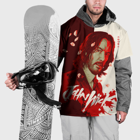 Накидка на куртку 3D с принтом John Wick sakura petals , 100% полиэстер |  | Тематика изображения на принте: 