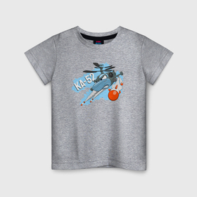 Детская футболка хлопок с принтом Мультяшный вертолет КА 52 , 100% хлопок | круглый вырез горловины, полуприлегающий силуэт, длина до линии бедер | 