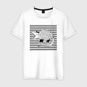 Мужская футболка хлопок с принтом Крыса ААА в Екатеринбурге, 100% хлопок | прямой крой, круглый вырез горловины, длина до линии бедер, слегка спущенное плечо. | 