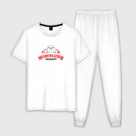 Мужская пижама хлопок с принтом Merryweather security GTA 5 в Кировске, 100% хлопок | брюки и футболка прямого кроя, без карманов, на брюках мягкая резинка на поясе и по низу штанин
 | 