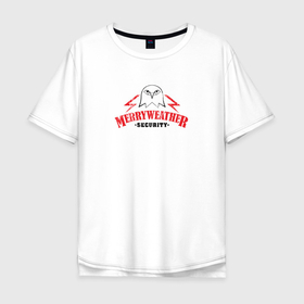 Мужская футболка хлопок Oversize с принтом Merryweather security GTA 5 в Екатеринбурге, 100% хлопок | свободный крой, круглый ворот, “спинка” длиннее передней части | Тематика изображения на принте: 