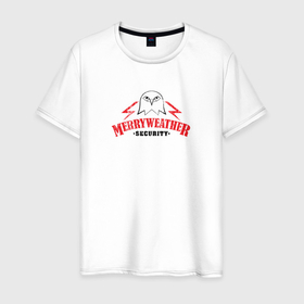 Мужская футболка хлопок с принтом Merryweather security GTA 5 в Кировске, 100% хлопок | прямой крой, круглый вырез горловины, длина до линии бедер, слегка спущенное плечо. | 
