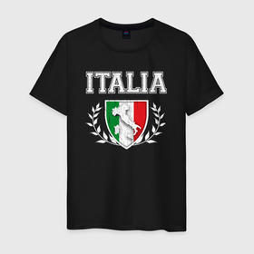Мужская футболка хлопок с принтом Italy map в Курске, 100% хлопок | прямой крой, круглый вырез горловины, длина до линии бедер, слегка спущенное плечо. | 