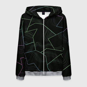 Мужская толстовка 3D на молнии с принтом Фрагменты в городе Новоалтайск, 100% полиэстер | длина до линии бедра, манжеты и пояс оформлены мягкой тканевой резинкой, двухслойный капюшон со шнурком для регулировки, спереди молния, по бокам два кармана | 