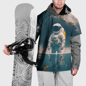 Накидка на куртку 3D с принтом Космонавт в воде на другой планете в Петрозаводске, 100% полиэстер |  | 