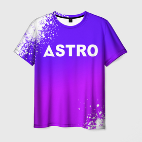 Мужская футболка 3D с принтом Астро логотип в Кировске, 100% полиэфир | прямой крой, круглый вырез горловины, длина до линии бедер | 