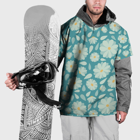 Накидка на куртку 3D с принтом Ромашки   паттерн в Новосибирске, 100% полиэстер |  | Тематика изображения на принте: 