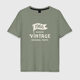 Мужская футболка хлопок Oversize с принтом 1966 подлинный винтаж   оригинальные детали в Тюмени, 100% хлопок | свободный крой, круглый ворот, “спинка” длиннее передней части | Тематика изображения на принте: 
