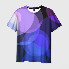 Мужская футболка 3D с принтом Цветные диски в Белгороде, 100% полиэфир | прямой крой, круглый вырез горловины, длина до линии бедер | 