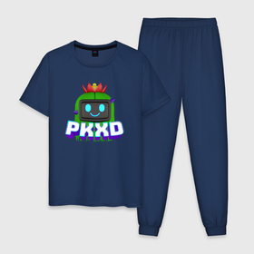 Мужская пижама хлопок с принтом Кактус из игры PK XD в Новосибирске, 100% хлопок | брюки и футболка прямого кроя, без карманов, на брюках мягкая резинка на поясе и по низу штанин
 | 