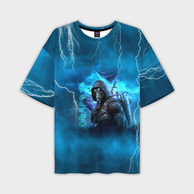 Мужская футболка oversize 3D с принтом Stalker sky art blue в Белгороде,  |  | 