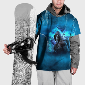 Накидка на куртку 3D с принтом Stalker sky art blue в Екатеринбурге, 100% полиэстер |  | Тематика изображения на принте: 