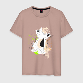 Мужская футболка хлопок с принтом Муравьед: fuck you im anteater в Белгороде, 100% хлопок | прямой крой, круглый вырез горловины, длина до линии бедер, слегка спущенное плечо. | 