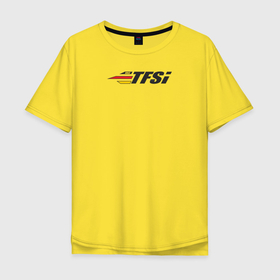 Мужская футболка хлопок Oversize с принтом Двигатель TFSi в Ухте, 100% хлопок | свободный крой, круглый ворот, “спинка” длиннее передней части | 