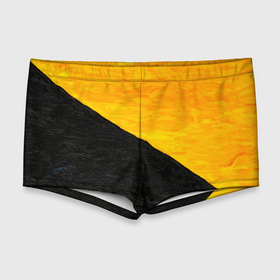 Мужские купальные плавки 3D с принтом Желто черные масляные краски , Полиэстер 85%, Спандекс 15% |  | 