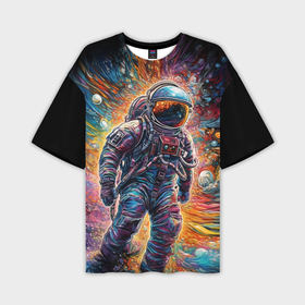 Мужская футболка oversize 3D с принтом Космический импрессионизм в Тюмени,  |  | 