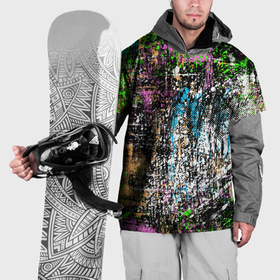 Накидка на куртку 3D с принтом Красочный фон в стиле гранж в Новосибирске, 100% полиэстер |  | Тематика изображения на принте: 