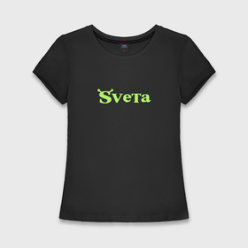 Женская футболка хлопок Slim с принтом Света в стиле Шрека в Петрозаводске,  |  | 