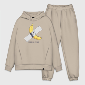 Мужской костюм oversize хлопок с принтом 1000000 and its your banana ,  |  | 