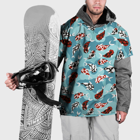 Накидка на куртку 3D с принтом Карпы кои   паттерн в Курске, 100% полиэстер |  | Тематика изображения на принте: 