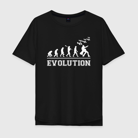 Мужская футболка хлопок Oversize с принтом JoJo Bizarre evolution в Кировске, 100% хлопок | свободный крой, круглый ворот, “спинка” длиннее передней части | 
