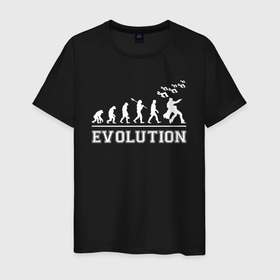 Мужская футболка хлопок с принтом JoJo Bizarre evolution в Тюмени, 100% хлопок | прямой крой, круглый вырез горловины, длина до линии бедер, слегка спущенное плечо. | 