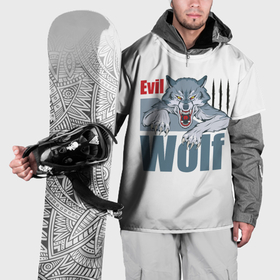 Накидка на куртку 3D с принтом Злой волк   оскал в Белгороде, 100% полиэстер |  | Тематика изображения на принте: 