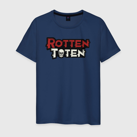 Мужская футболка хлопок с принтом Rotten Toten в Санкт-Петербурге, 100% хлопок | прямой крой, круглый вырез горловины, длина до линии бедер, слегка спущенное плечо. | Тематика изображения на принте: 