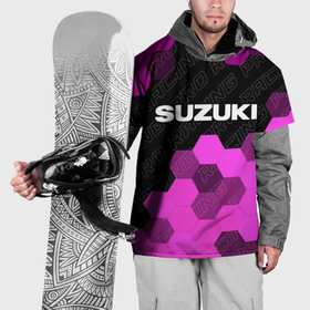 Накидка на куртку 3D с принтом Suzuki pro racing: символ сверху в Екатеринбурге, 100% полиэстер |  | 