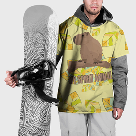 Накидка на куртку 3D с принтом Капибара в джунглях в Екатеринбурге, 100% полиэстер |  | 