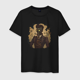 Мужская футболка хлопок с принтом Steampunk skull в Тюмени, 100% хлопок | прямой крой, круглый вырез горловины, длина до линии бедер, слегка спущенное плечо. | 