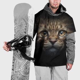 Накидка на куртку 3D с принтом Мордочка  котика в Курске, 100% полиэстер |  | 