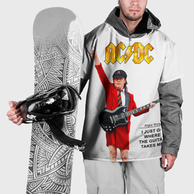 Накидка на куртку 3D с принтом Ангус Янг рок группа AC DC в Кировске, 100% полиэстер |  | Тематика изображения на принте: 