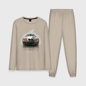 Мужская пижама с лонгсливом хлопок с принтом Немецкий люксовый автомобиль BMW Z4 ,  |  | 